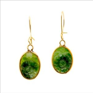 14k gold drop serpentine earrings